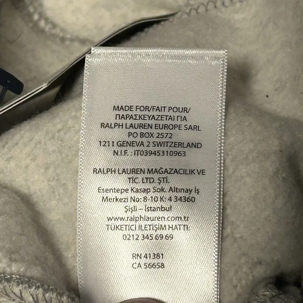 Polo Ralph Lauren Boys Size 5 Gray Jogger Sweatpants Pony Logo NWT